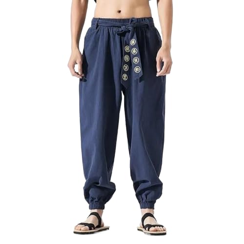 Japanese Casual Kimono Pants Men Harem Pants Traditional Chinese Clothing