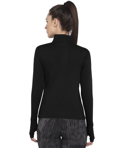 Image of EYEBOGLER Solid Women High Neck Full Sleeve Regular Fit Top