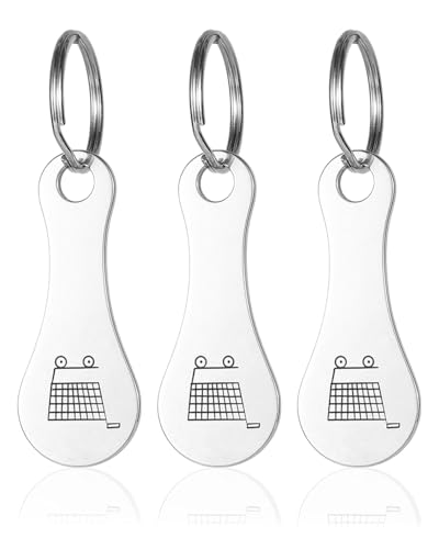 TPZORJX Lot de 3 Jeton pour Caddie de Courses,Jeton Chariot Courses Amovible Métal,Acier...
