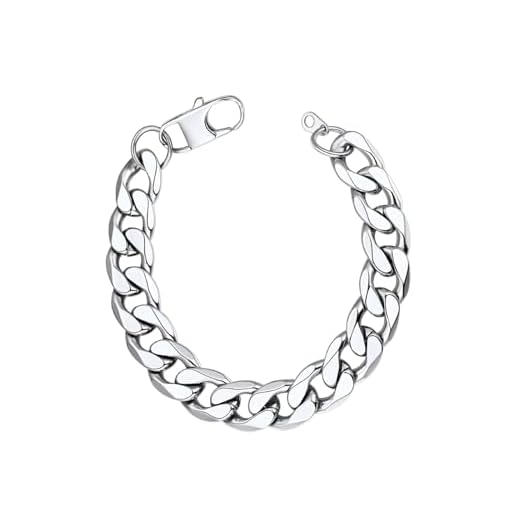 Bike Away: Sportroman (Triathlon-Trilogie) 8 ChainsHouse Silber Herren Armband 13MM breit 21cm lang Armskette mit Geschenkebox und Schmuckstück für Kinder und Jugendlichen