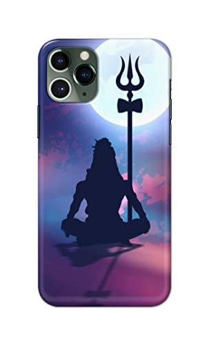 Image of Printed Hard Back Cover Case for Apple iPhone 11 Pro Back Cover (Lord Shiva) -1302