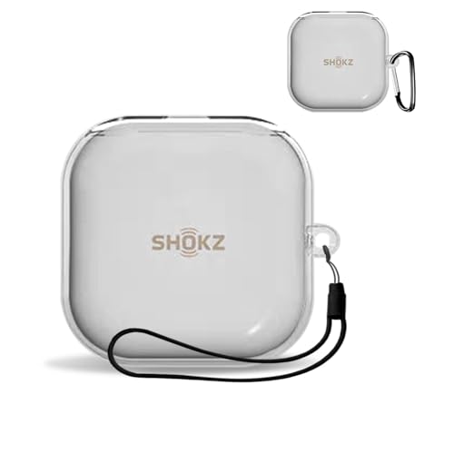 SHOKZ ワイヤレスイヤホン ホワイト 収納ケース付き Shokz 完全ワイヤレスイヤホン OpenFit Air オープンイヤー型