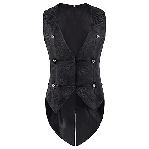 Chaqueta steampunk para hombre y chaleco de frac gótico medieval