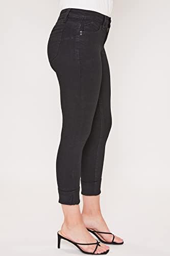 Royalty YMI Women Wannabettabutt Mega Cuff Ankle Jean Made from Recycled Fibers