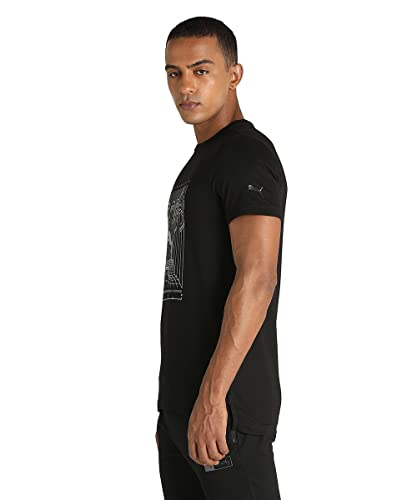 Image of Puma Cotton Regular Fit Mens T-Shirt (S22-84918601BK-P)