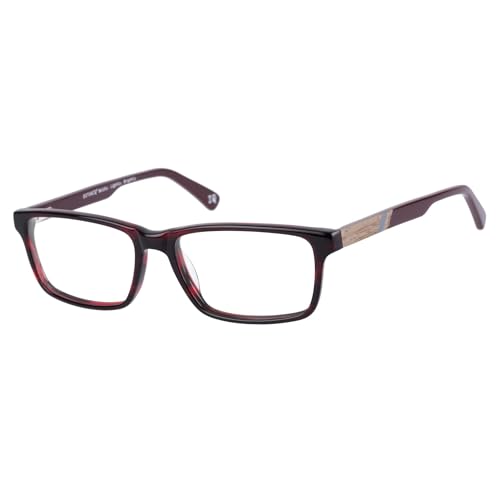 Gafas rectangulares Botaniq rojas: evite la fatiga ocular con lentes graduadas y filtro azul