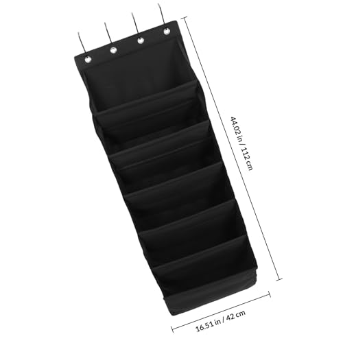 Organisateur suspendu noir Supatex en tissu multi-poches pour porte cuisine et bureau