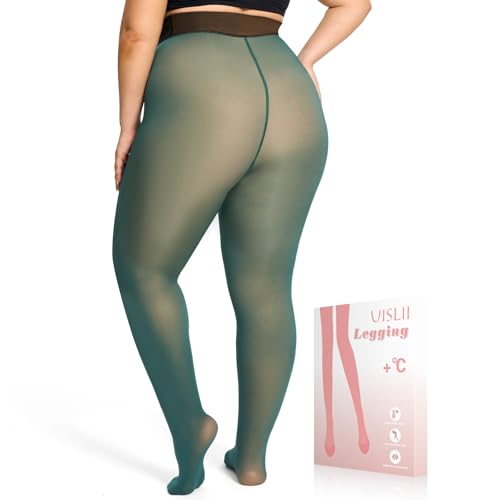 Image of UISLII Plus Size Fleece Lined Tights for Women