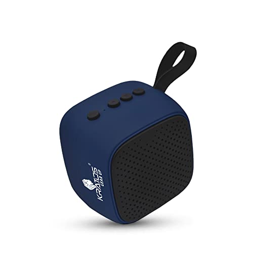 Kratos Cube Bluetooth Speakers, in Built Microphone, in Built FM, SD Card Slot, Multiple Playing Options (Blue)