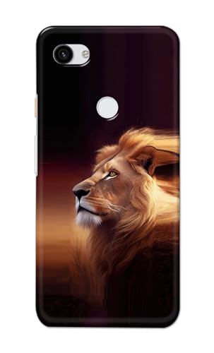 Image of PRINTFIDAA Printed Hard Back Cover Case for Google Pixel 3A Back Cover (Danger Lion) -112