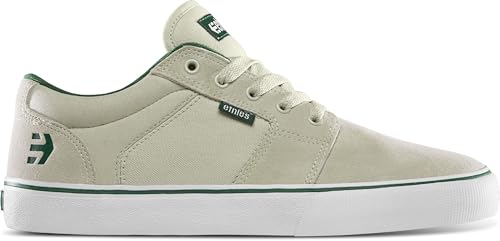 Etnies Men's Barge LS Low Top Skate Shoe, White/Green/Gum, 10