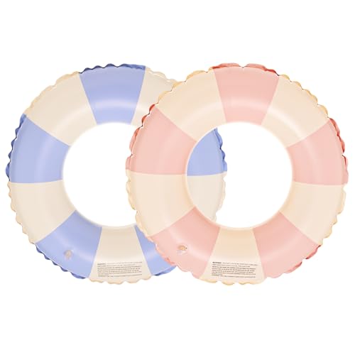 2PCS Stries Bouee Piscine Adulte, 100cm Bouée Piscine Anneau de Natation, Jouet Piscine Bouée Gonflable, Durable Bouées et Matelas Gonflables, Jeux...