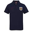 West Ham United FC Official Football Gift Mens Crest Polo Shirt Navy Small #1
