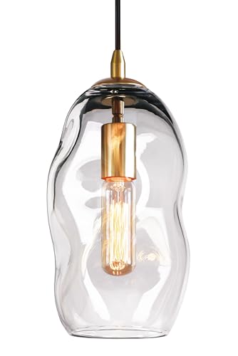 CASAMOTION Modern Pendant Lights Kitchen Island Large Gold Hanging Light Fixtures for Dining Table...
