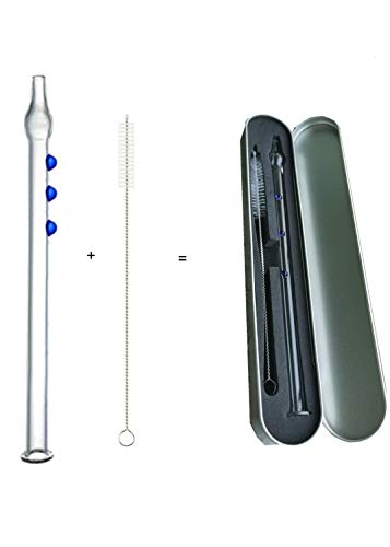 8" Honey Straw (Galss 8" (1-pack+1 brush)) Bule