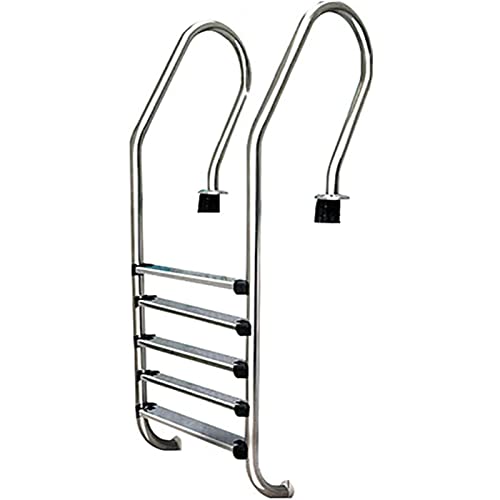 Escalera para piscina de acero inoxidable de 4 peldaños miniatura 1
