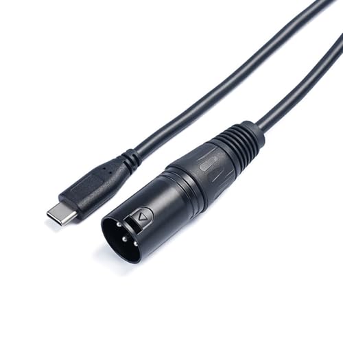 Qusinfc Adaptador USB tipo C a XLR de 3 pines a cable estéreo de sonido macho a macho hembra a XLR
