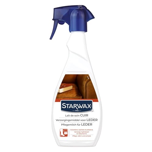 STARWAX - Lait de Soin pour Tous Les Cuirs - entretient, Hydrate et préserve - à la lanoline - Pulvérisateur 500ml - sans rinçage - sans rinçage - sans Odeur -...