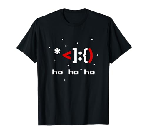 ASCII Weihnachtsmann Gesicht Coder 8bit Retro xmas lustig T-Shirt
