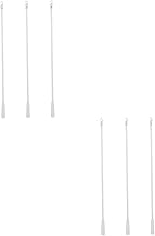 Artibetter 6 peças de varão veneziano persianas brancas para janelas varão de cortina branco persianas verticais haste de inclinação haste de inclinação varinha cega haste longa de fibra de vidro para varão cego vertical cego