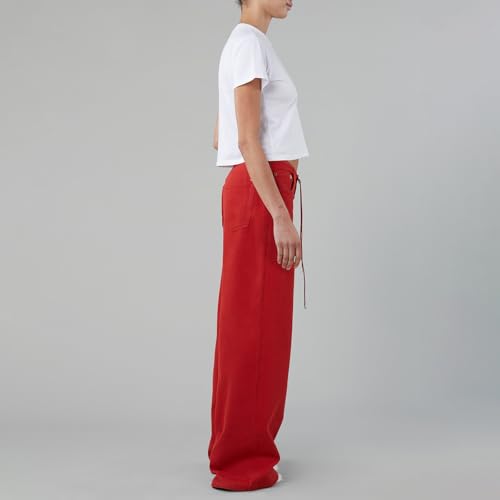 FOMOYUU Women’s Washed Jeans Straight Wide Leg Loose Denim Pants Baggy Low Rise Trousers Boyfriend Pants with Pockets4