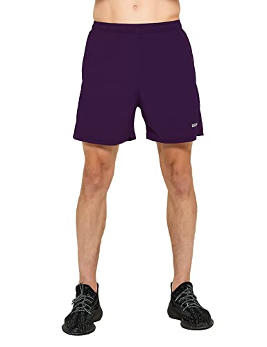 Image of DEMOZU Men's 5 Inch Running Tennis Shorts Quick Dry Athletic Workout Gym Exercise Sports Active Shorts with Pockets
