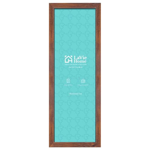 LaVie Home 5x15 Picture Frame Brown Poster Frame Stable and Sturdy Frame and Polished Plexiglass Horizontal and Vertical Format of The Walls 1 Pack