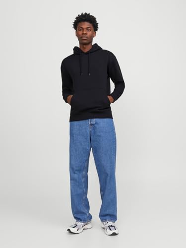 Jack & Jones Herren Jjestar Basic Sweat Hood Kapuzenpullover, Schwarz, M EU – Ansicht 3