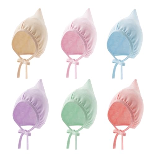 Baby Hat Warm and Fashionable Fetal Caps Breathable Infants Bonnet with Windproof for Spring Fall White4