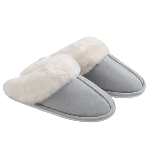 Baobeijidao Womens Slippers Soft Fuzzy House Slippers for Women Memory Foam Fluffy Slip On Non Slip Plush Slippers Winter Warm Slide Indoor Outdoor3