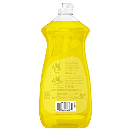 Image of Ajax 44673 Dish Detergent Lemon Scent 28 oz Bottle 9 /Carton