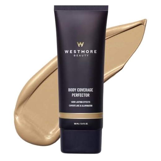 Westmore Beauty Body Coverage Perfector 2.5 Oz/ 74ml (Warm Radiance) - Waterproof Leg And Body Makeup For Tattoo Cover Up And More