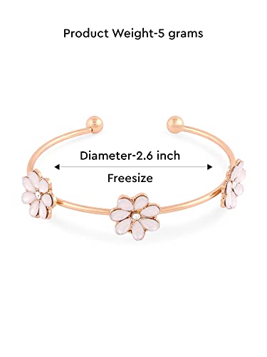 Women's Contemporary Style Flowers Cuff Bracelet