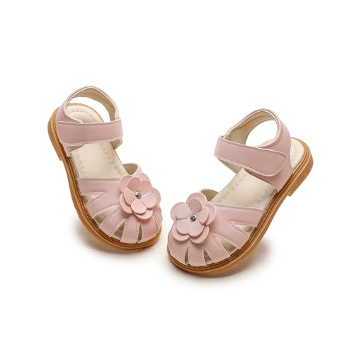 Image of Komfyea Girl Summer Cute Wrap Toe Toddler Soft Flower Flat Beach Sandal Shoes