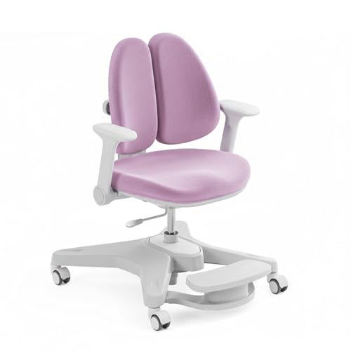 HOKO Silla ergonómica para niños con respaldo ajustable y reposapiés – Silla de escritorio creciente para niños, estudiantes y jóvenes