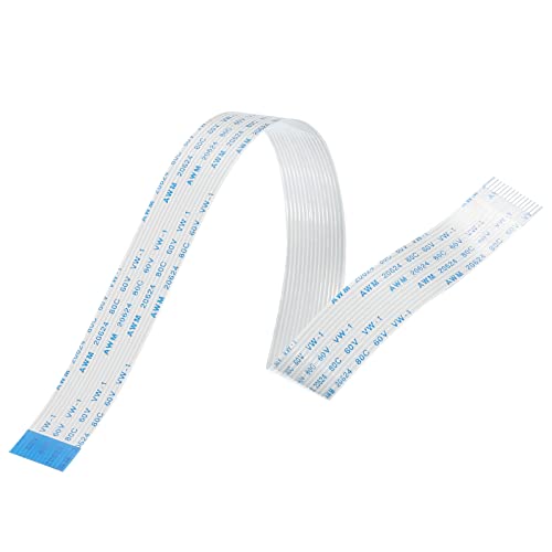 sourcing map Cables de extensión de cable plano flexible, 14 pines, paso de 1,0 mm, 300 mm, para impresora 3D, bricolaje, cámara, pantalla y reproductor de DVD, tipo B, paquete de 10 unidades