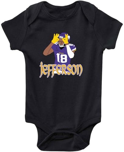 Justin Jefferson Minnesota Griddy Baby 1 Piece Short Sleeve