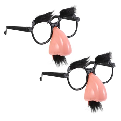 KONTONTY Glasses and Nose Novelty Halloween Glasses for Adults Party Accessory Set