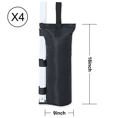 COOSHADE Canopy Tent Sand Bags Gazebo Weights Bags,4 Pack,Black,112LBS - Thumbnail 4