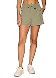 RBX Active Women's Fashion Walking Shorts Quick Drying Woven Workout Hiking Shorts with Zipper Pockets & Drawstring Waistband Sage Leaf L