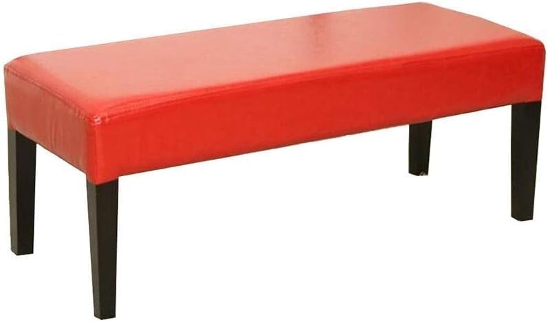 Banc de lit rembourré en similicuir au design capitonné élégant pour entrée et chambre