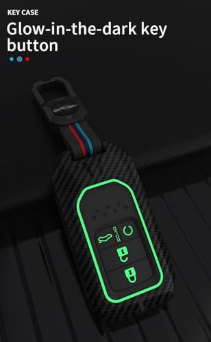 Image of BKN Premium Metal Silicon Key Cover Compatible for Honda City | Civic 2023 2024 | Amaze | BR-V, CR-V, Jazz, WR-V 4 Button Smart Key | Full Protections Visible in Low-Light Conditions