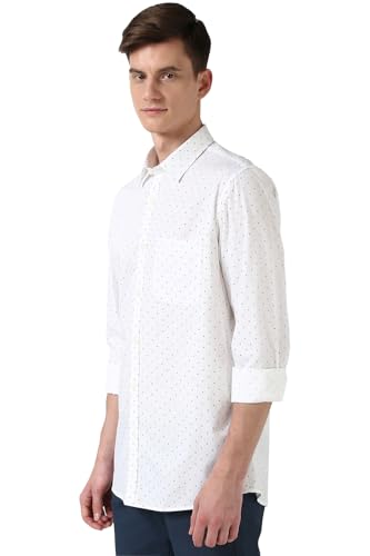 Image of Peter England Men's Cotton Slim Fit Print Shirt
