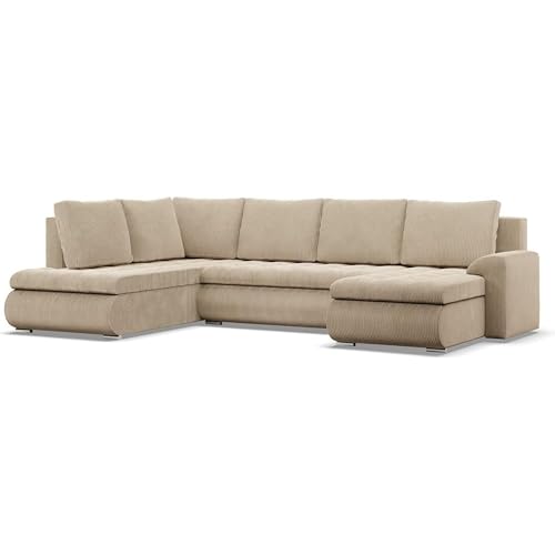 Mebligo - Ecksofa mit Schlaffunktion und 3 Bettkasten FORESTA...