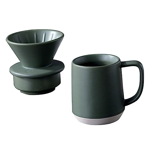 2 sets Tasse à Café Céramique avec filtre intégré au design compact