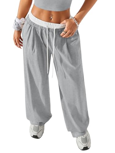 Womens Sweatpants Wide Leg Pants Casual Palazzo Flowy Trouser Woman High Waisted Loose Fit Lounge Pant Comfy 20254