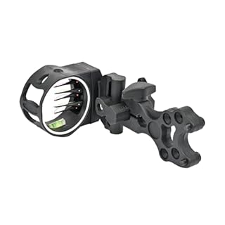 SOPOGER 5 Pin Bow Sight for Compound Bow .019” Fiber Optics Archery Recurve Bow Sight with Knobs Windage & Elevation Adjustable Archery Sights Right Handed for Hunting Competition Practice