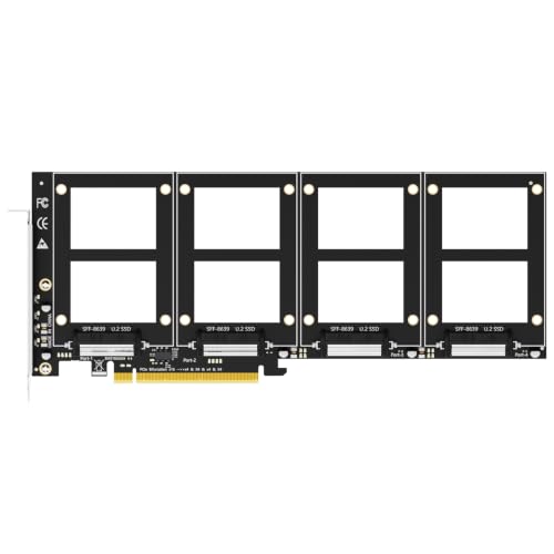 Amazon.co.jp: GLOTRENDS PU41 4枚のU.2 PCIe 変換アダプタ, PCIe 4.0