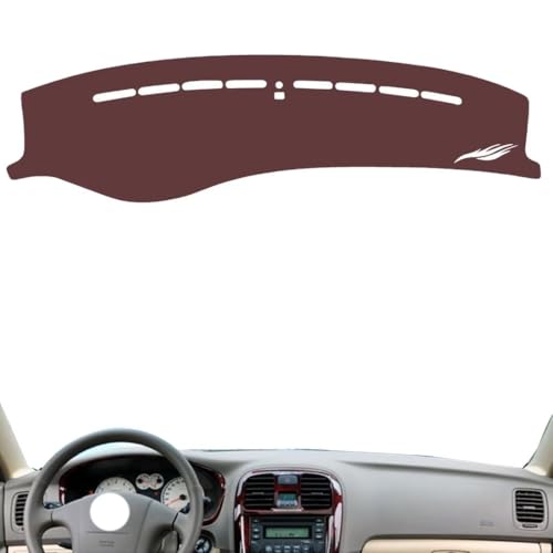 Anti-Slip Sun-Proof Dashboard Cover Compatible with HyundaiHyundai MOLNCA, Premium Leather (Brown)