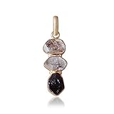  Bhagat Jewels Einzigartiger roher Herkimer Diamant und Granat Geburtsstein Hochzeit Anhänger